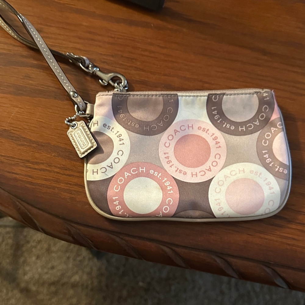 Coach Multicolor Logo Wristlet